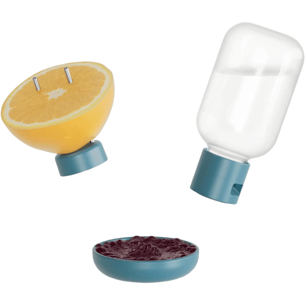 3 In 1 Nutrition Set Bird Feeder Blue