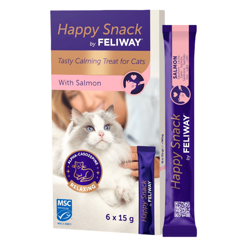 Feliway Happy Snack Salmon Calming Lickable Cat Treats