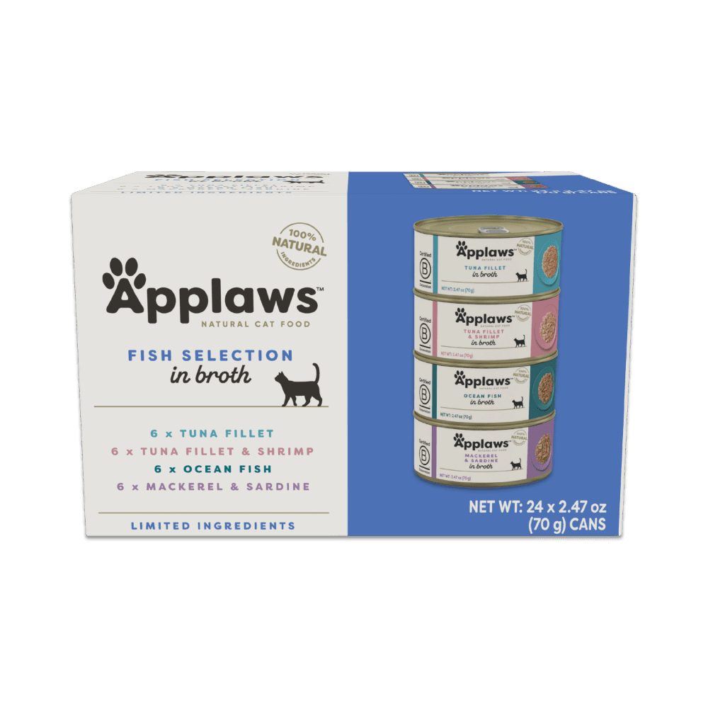Applaws Natural Fish Selection In Broth Adult Wet Cat Food Can