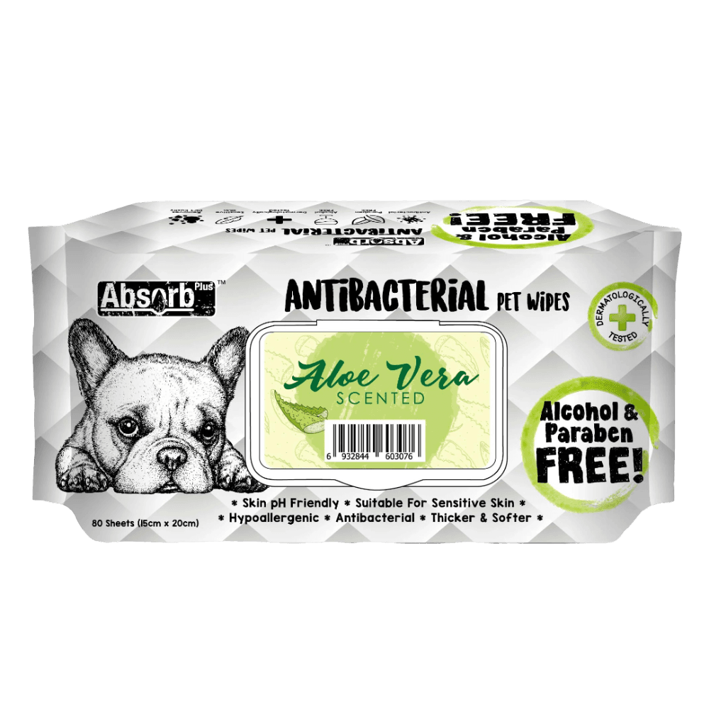 Antibacterial Aloe Vera Scented Pet Wipes