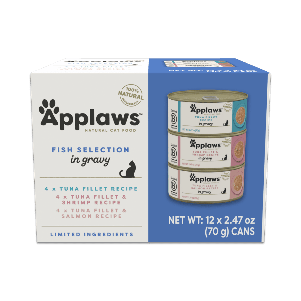 Applaws Natural Fish Selection in Gravy Adult Wet Cat Food Can