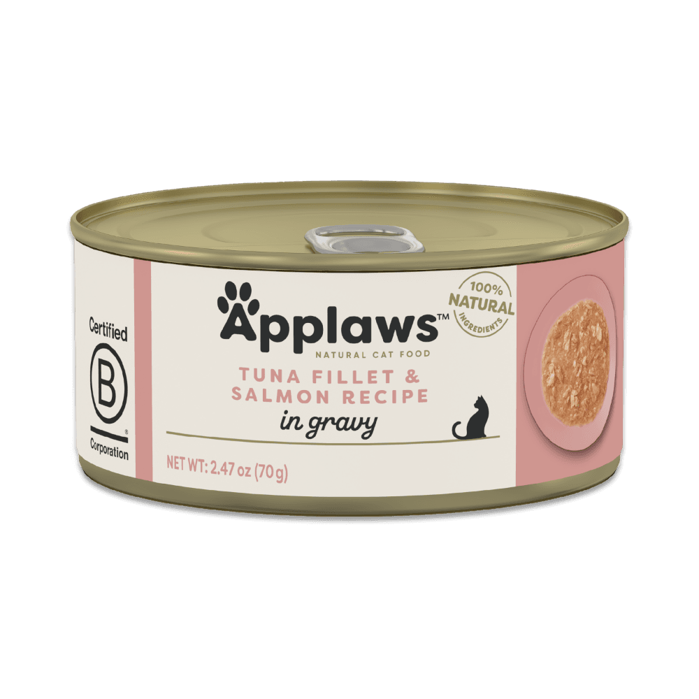 Applaws Natural Tuna Fillet and Salmon In Gravy Adult Wet Cat Food Can