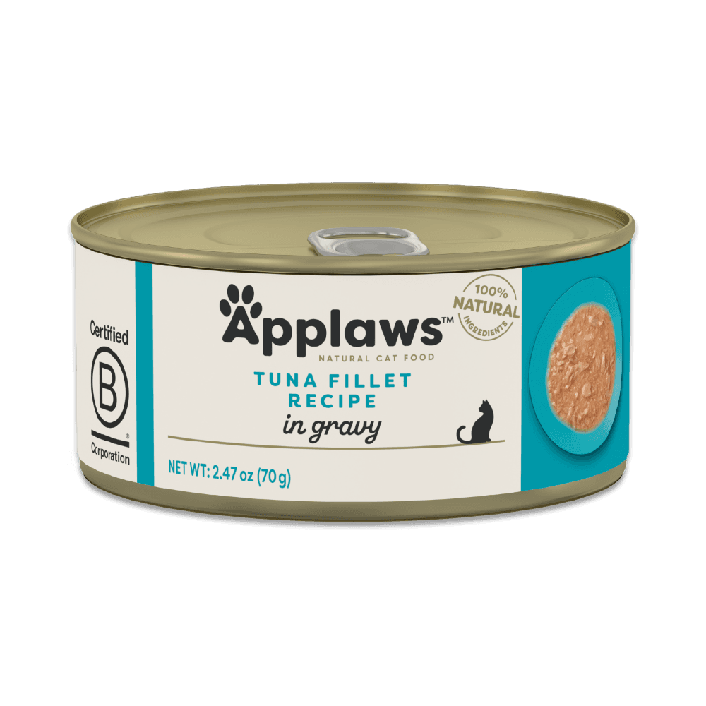 Applaws Natural Tuna Fillet in Gravy Adult Wet Cat Food Can