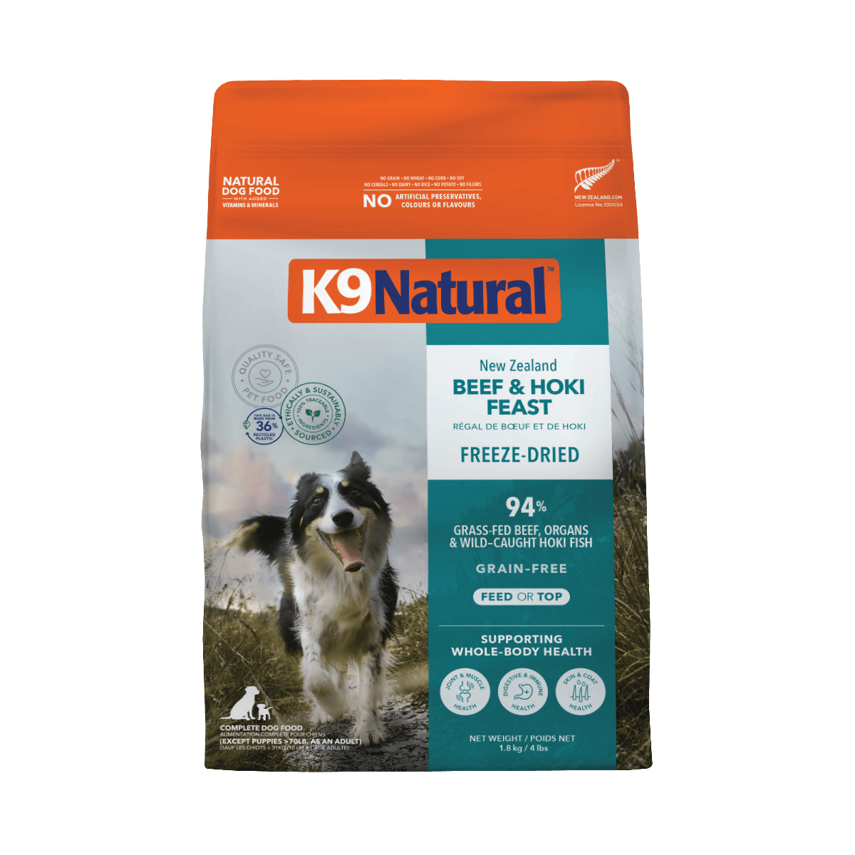 K9 Natural Freeze Dried Beef & Hoki All Lifestages Dry Dog Food
