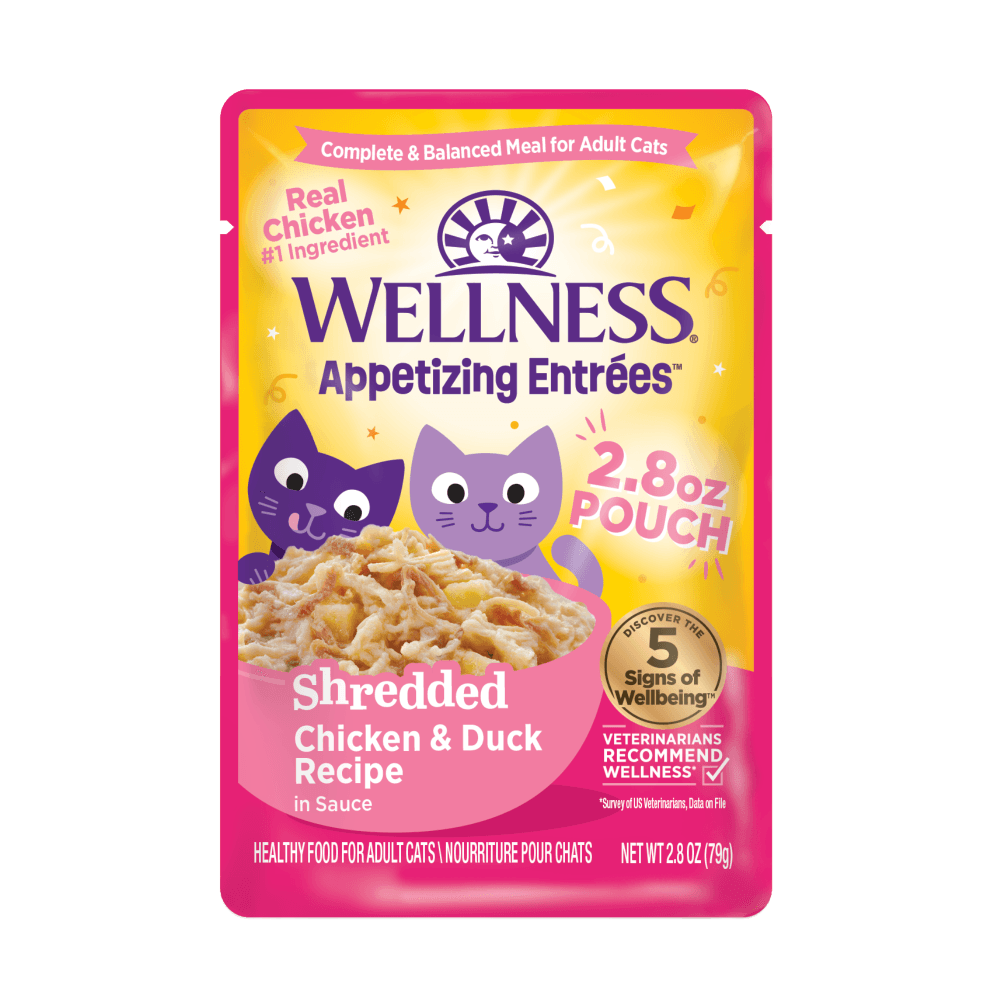 Wellness Appetising Entrees Shredded Chicken and Duck Wet Cat Food
