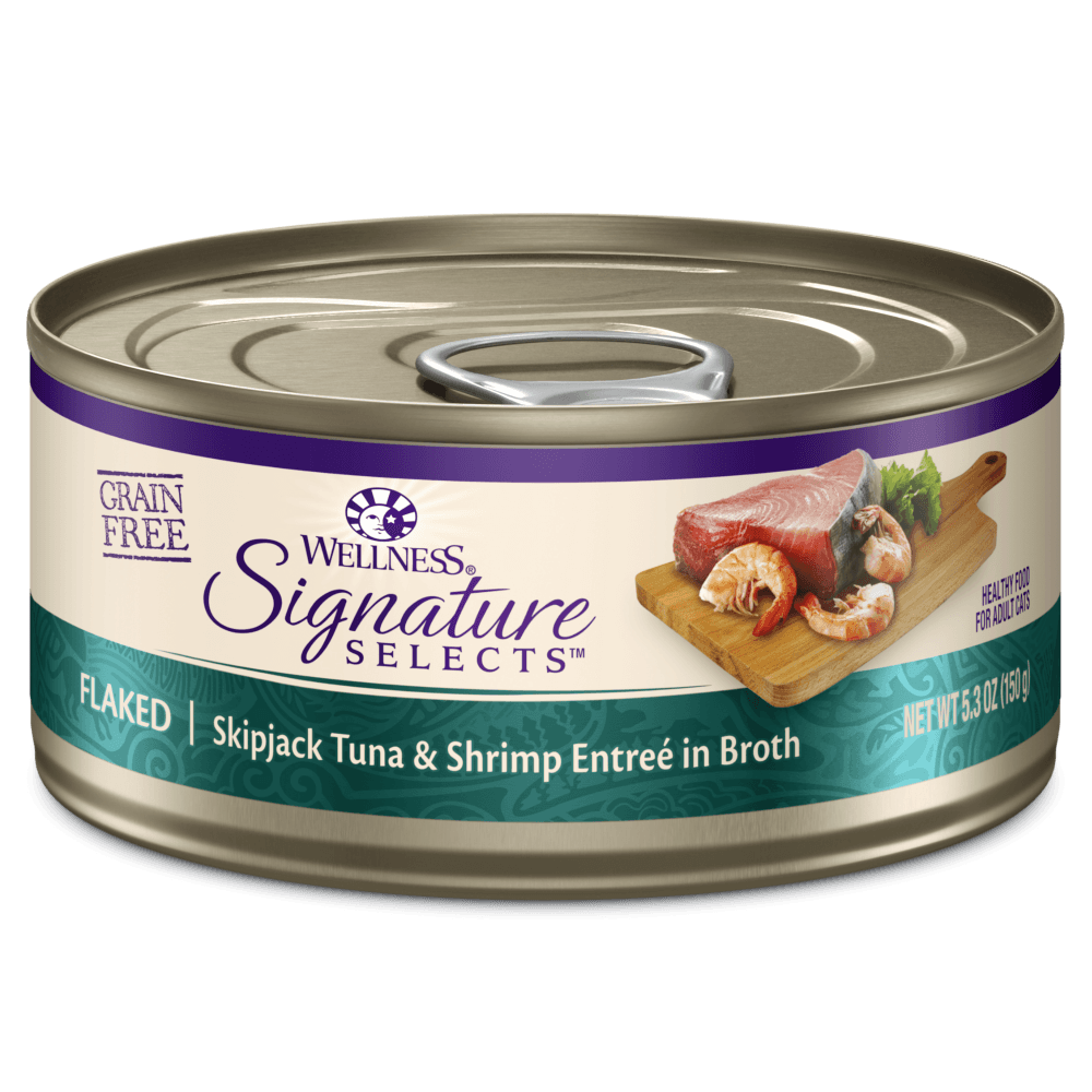 Wellness Signature Selects Flaked Tuna Shrimp in Broth Wet Cat Food