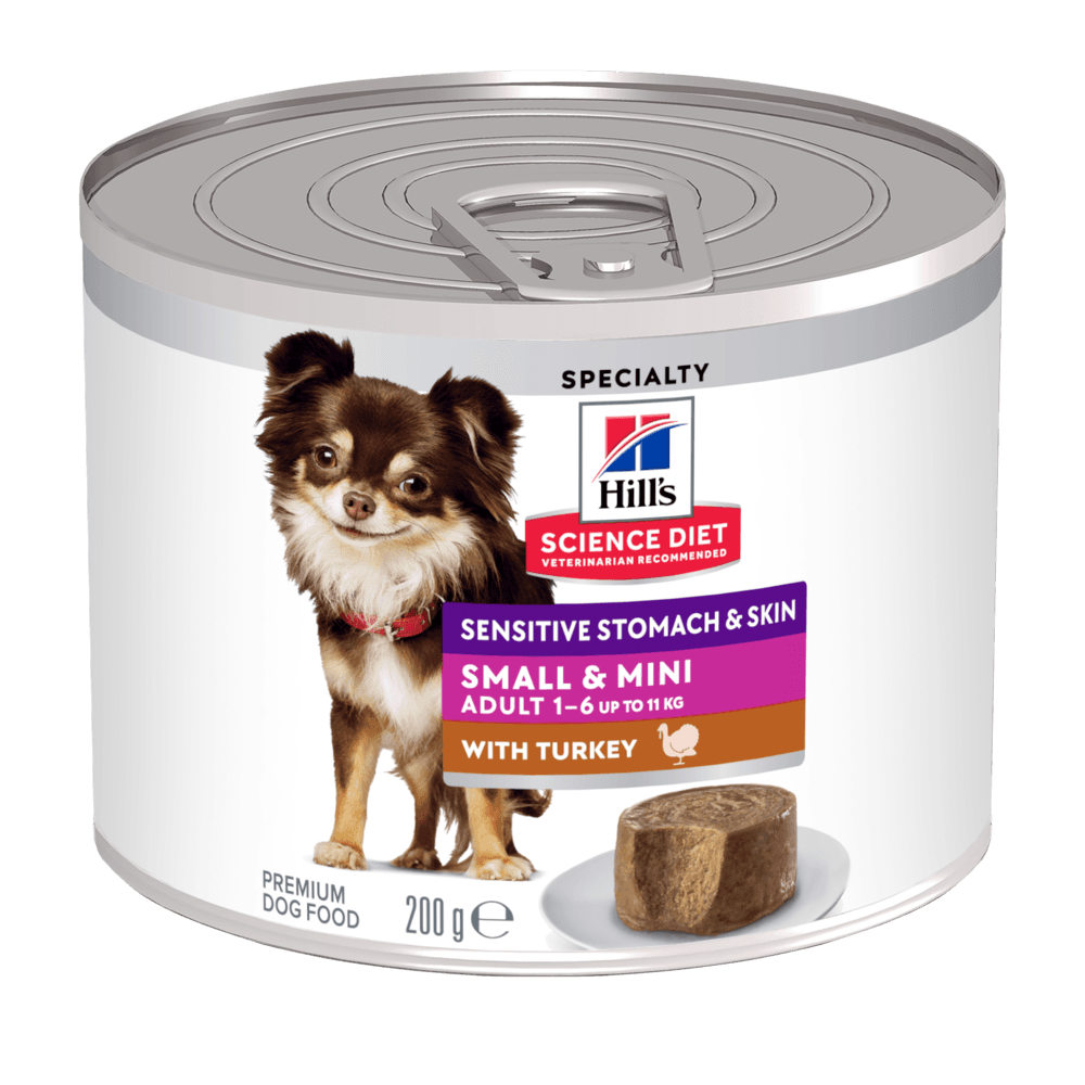Sensitive Stomach & Skin Turkey Small & Mini Adult Wet Dog Food Cans