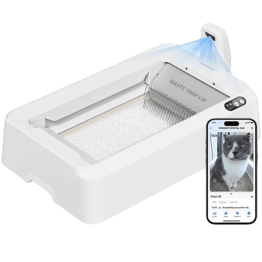 Purobot Crystal Duo Self Cleaning Cat Litter Box