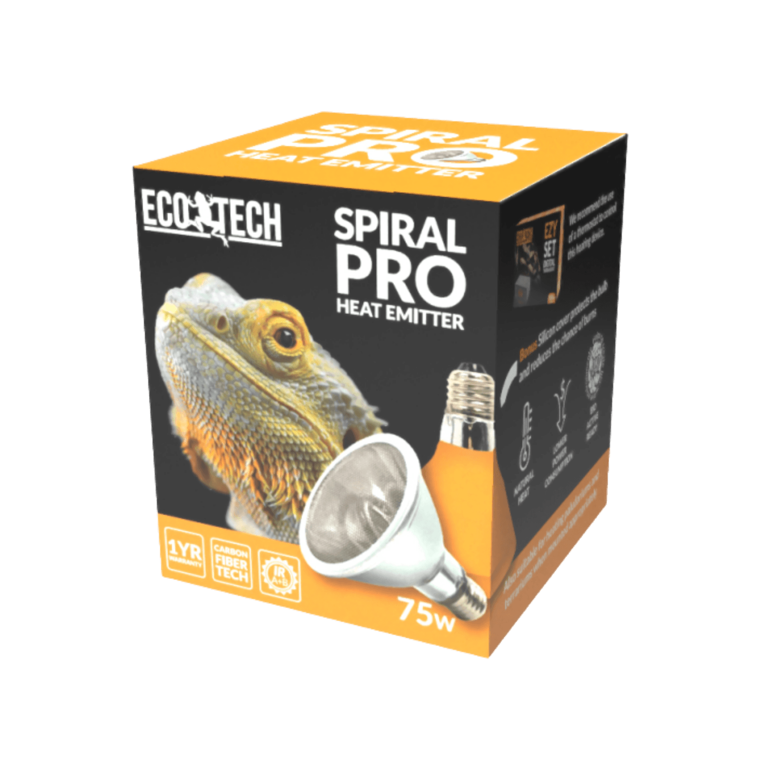 Reptile Spiral Pro Carbon Fibre Tech Heat Emitter