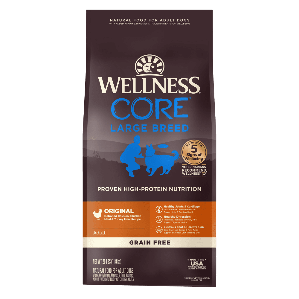 Wellness Core Chicken & Turkey Grain Free Large Breed Adult Dry Dog Food