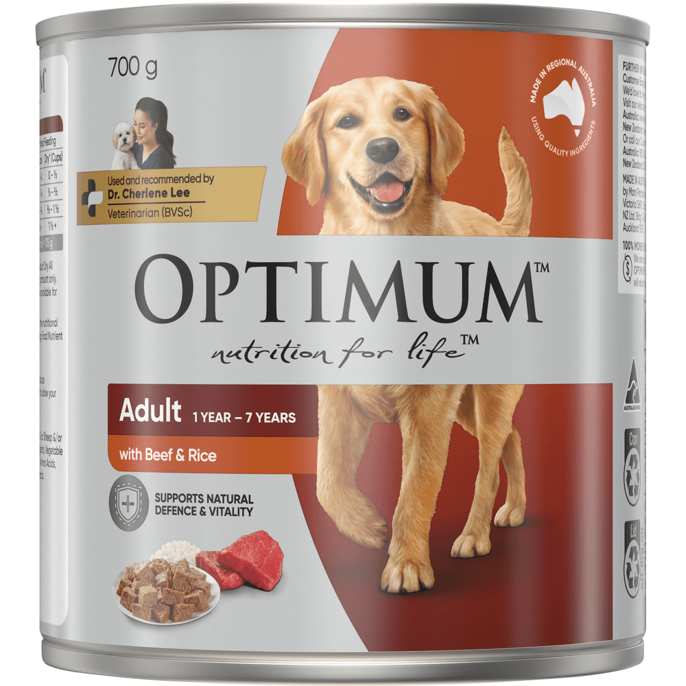 Beef and Rice Adult Wet Dog Food Cans