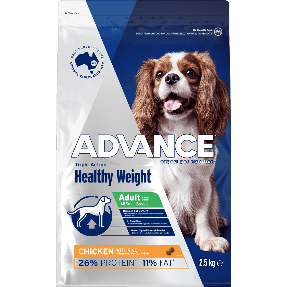 Advance Healthy Weight Small Adult Dry Dog Food Chicken With Rice