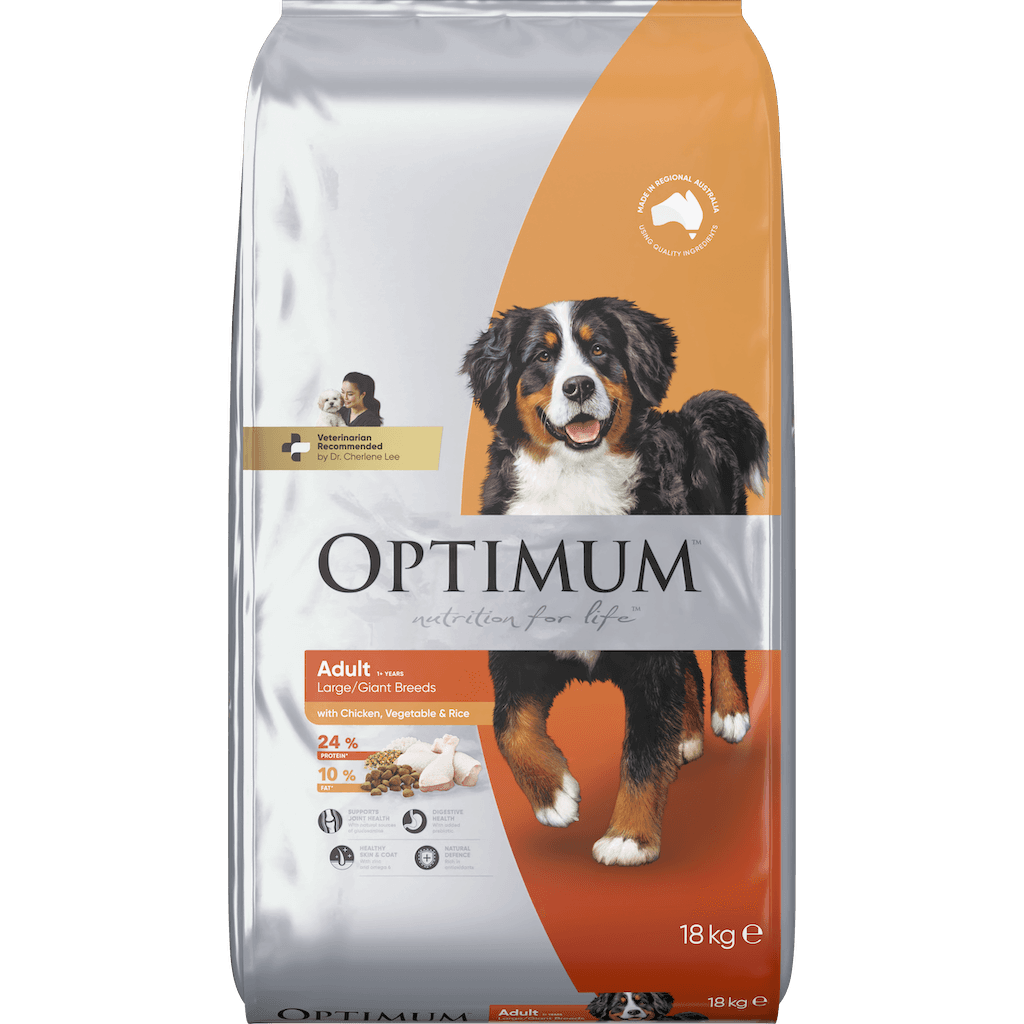 Optimum Adult Large Breed Dry Dog Food Chicken Vegetables And Rice