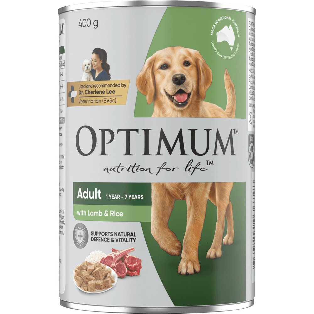 Optimum Lamb Rice Adult Dog Food Cans