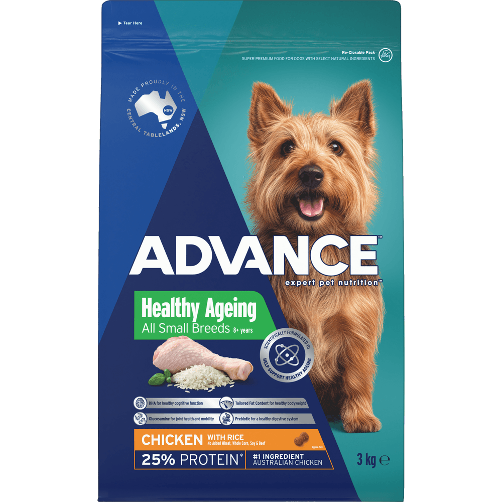 Advance Healthy Ageing Small Adult Dry Dog Food Chicken With Rice