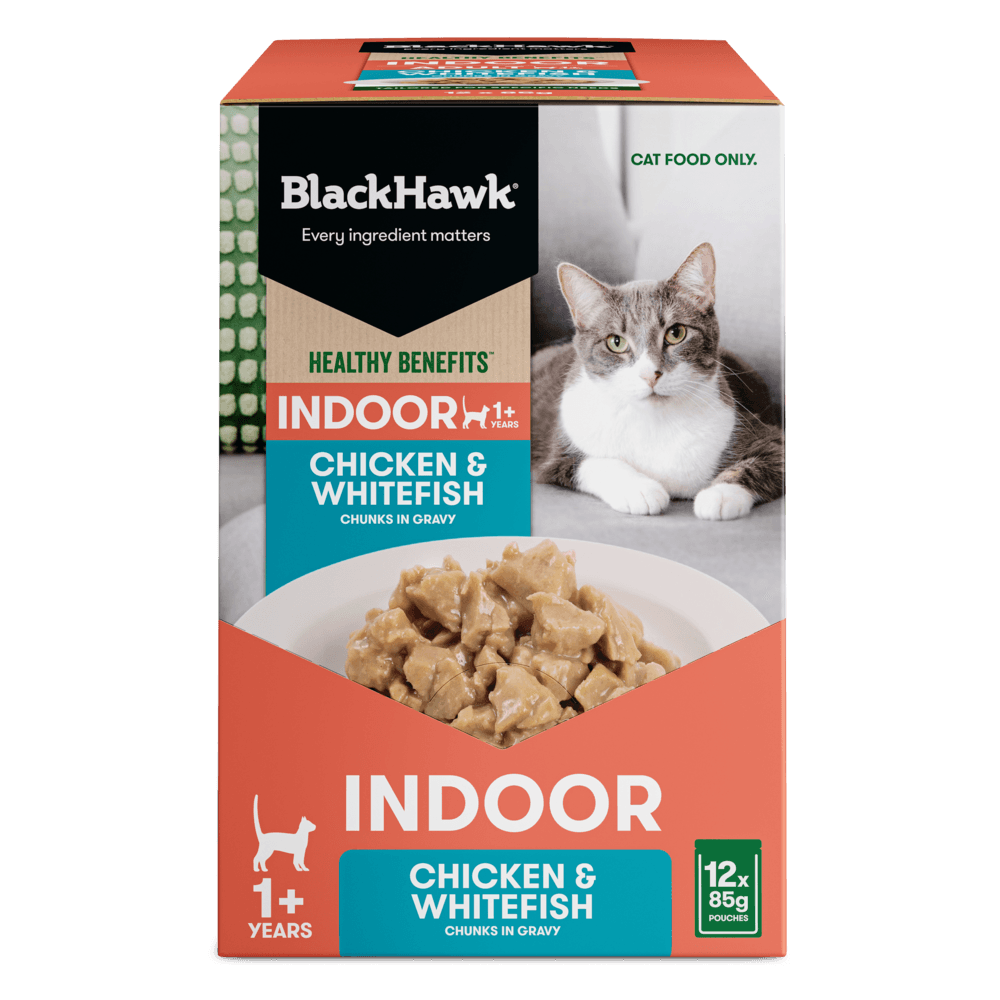 Healthy Benefits Indoor Chicken and Fish Adult Wet Cat Food Pouches