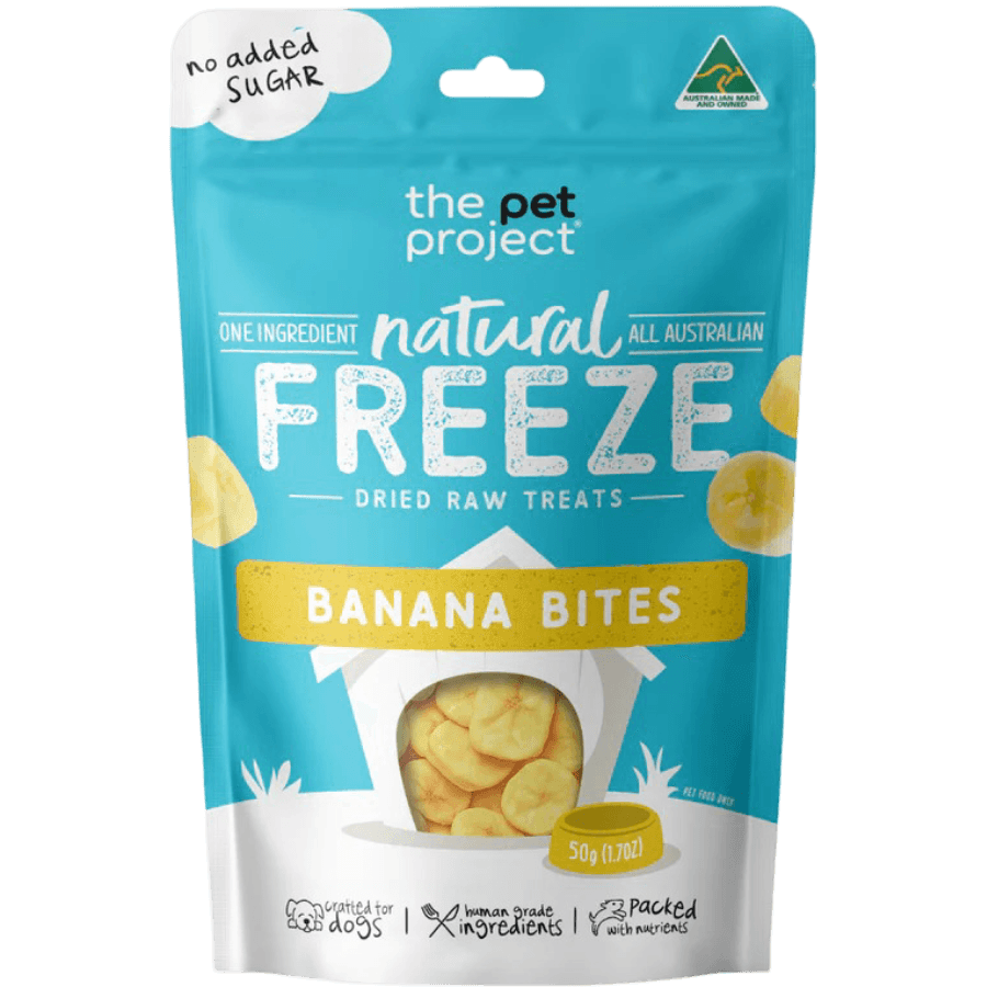 Freeze Dried Banana Bites Dog And Cat Treats