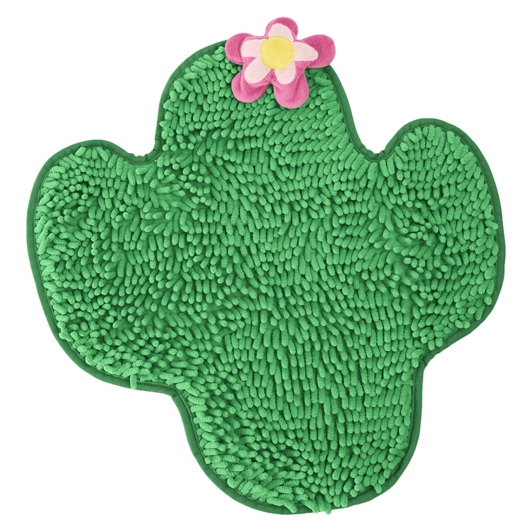 Green Flowering Cactus Toggle Snuffle Mat For Dogs