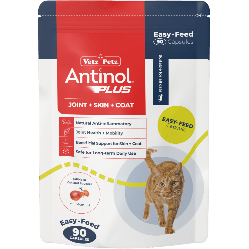 Vetz Petz Antinol Plus Easy Feed Joint Supplement Capsules For Cats