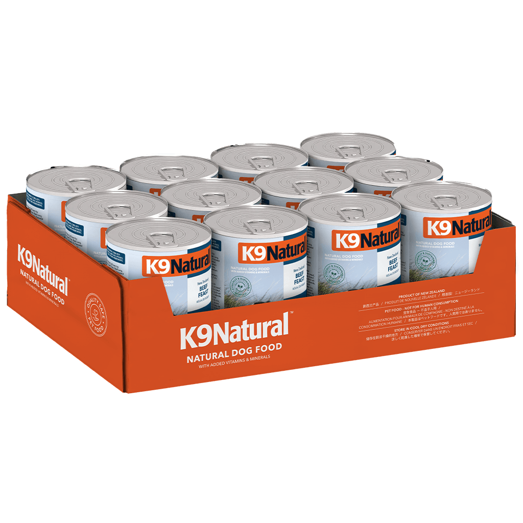 K9 Natural Grass-Fed Beef Feast All Lifestage Wet Dog Food Cans
