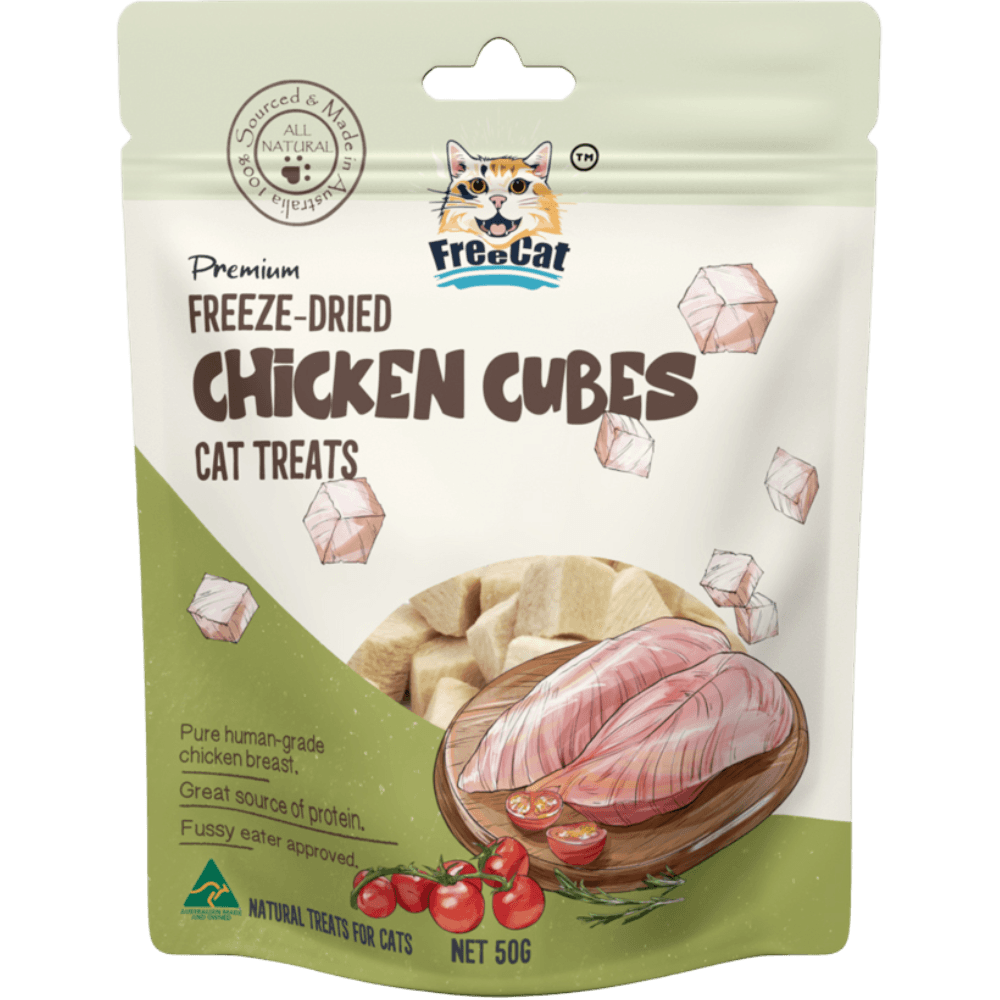 Freeze Dried Chicken Cubes Cat Treats