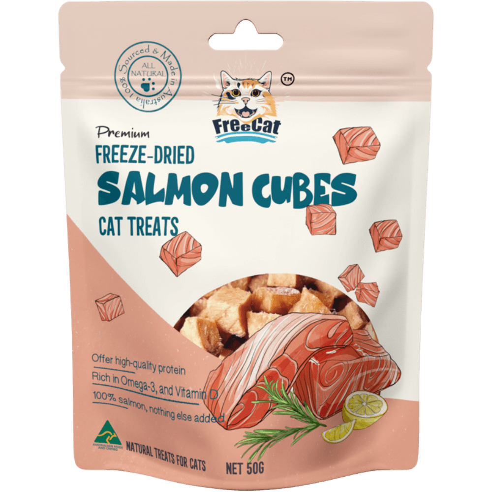 Freeze Dried Salmon Cubes Cat Treats