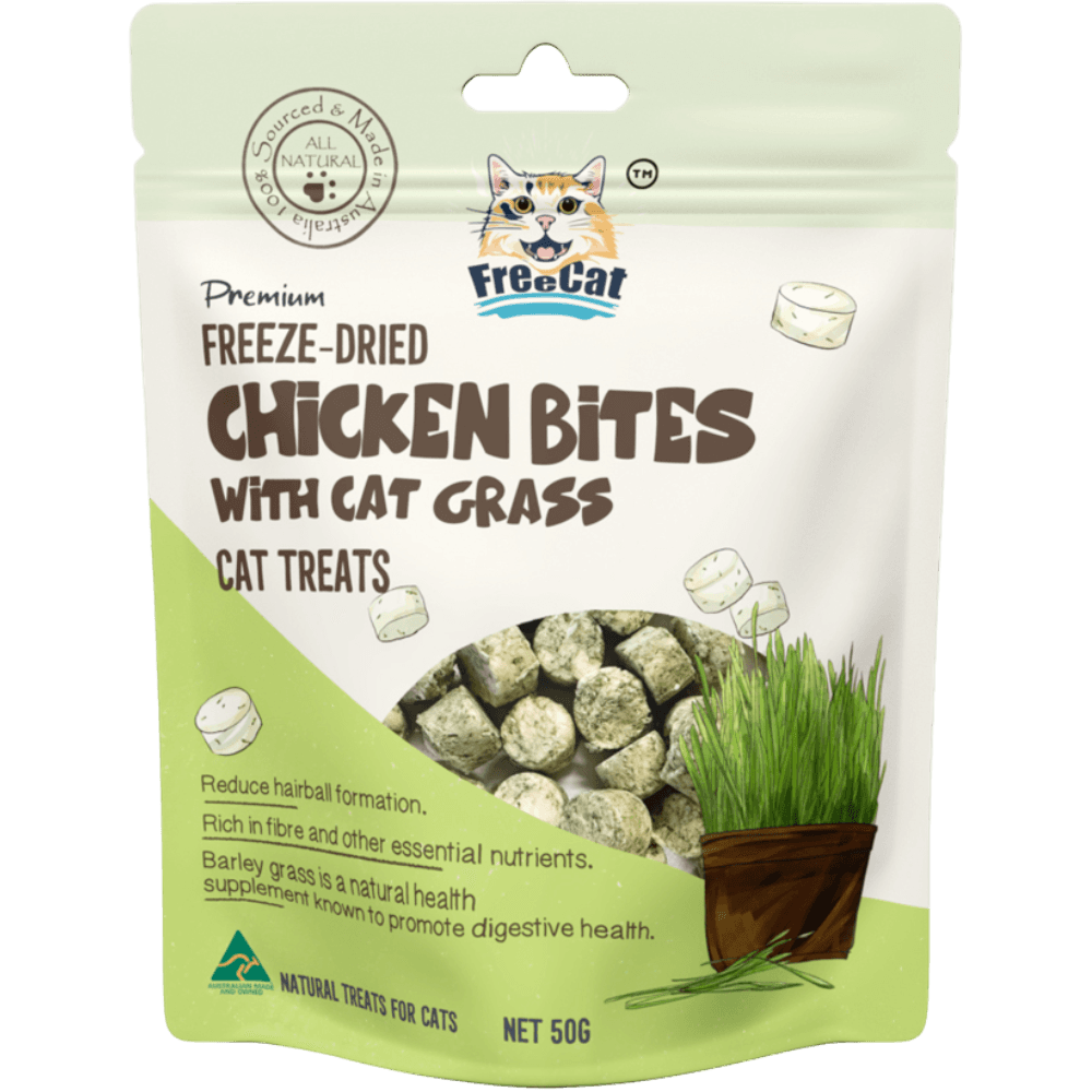 Freeze Dried Chicken Bites With Barley Grass Cat Treats