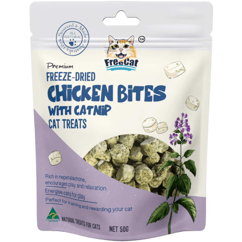 Freeze Dried Chicken Bites With Catnip Cat Creats
