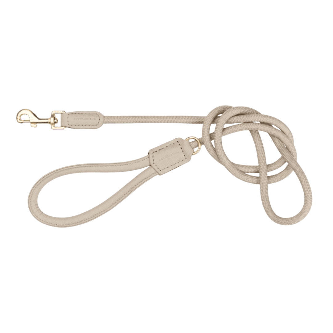 Life Atelier Vegan Leather Rope Dog Lead in Sandstone