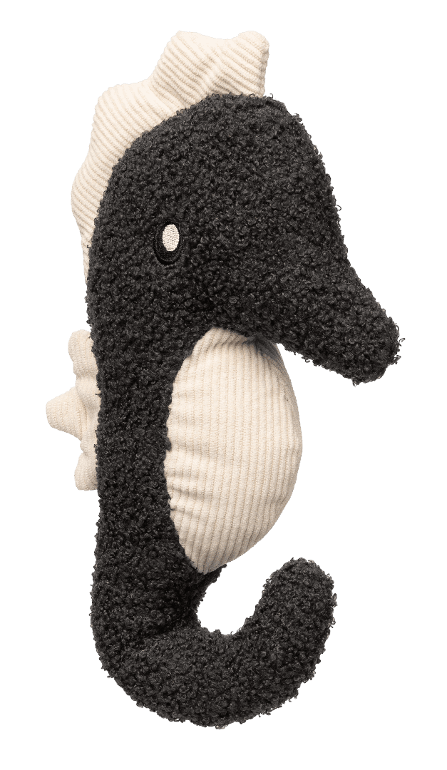 Life Plush Dog Toy Slate Grey Seahorse