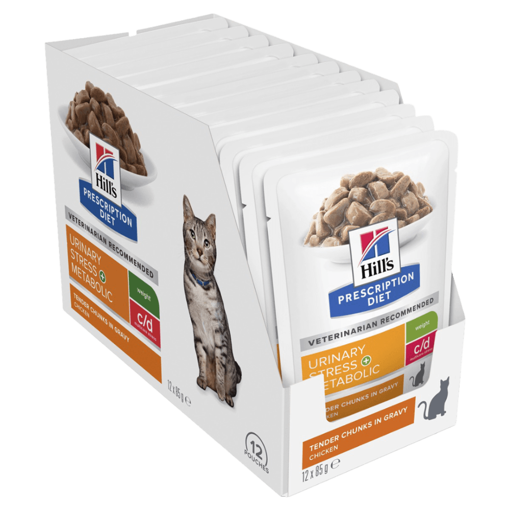 C/D Multicare Stress Urinary Care + Metabolic Weight Wet Cat Food Pouches