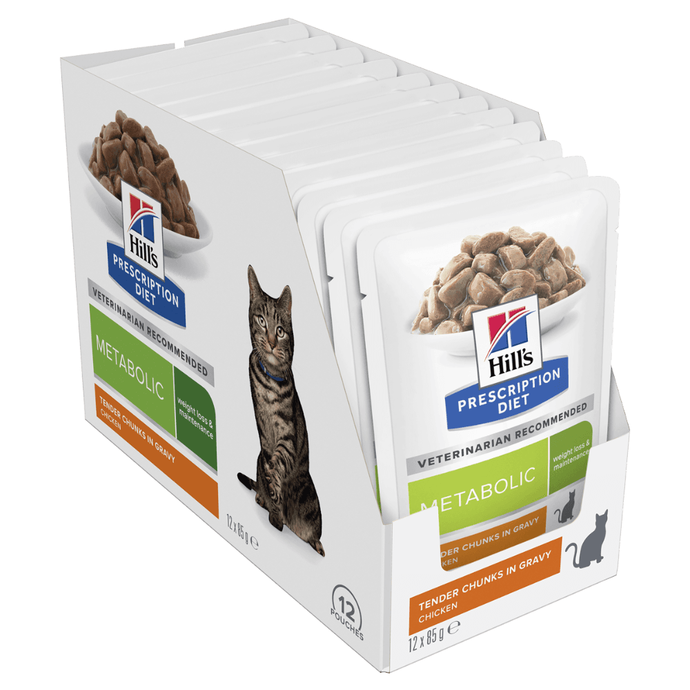 Hills Prescription Diet Metabolic Weight Loss & Maintenance Wet Cat Food Pouches