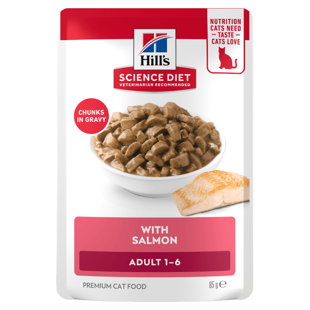 Adult with Salmon Wet Cat Food Pouches