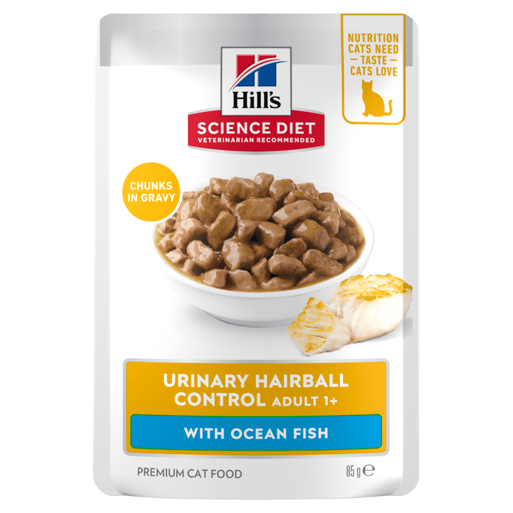 Adult Urinary Hairball Control Ocean Fish Cat Food Pouches