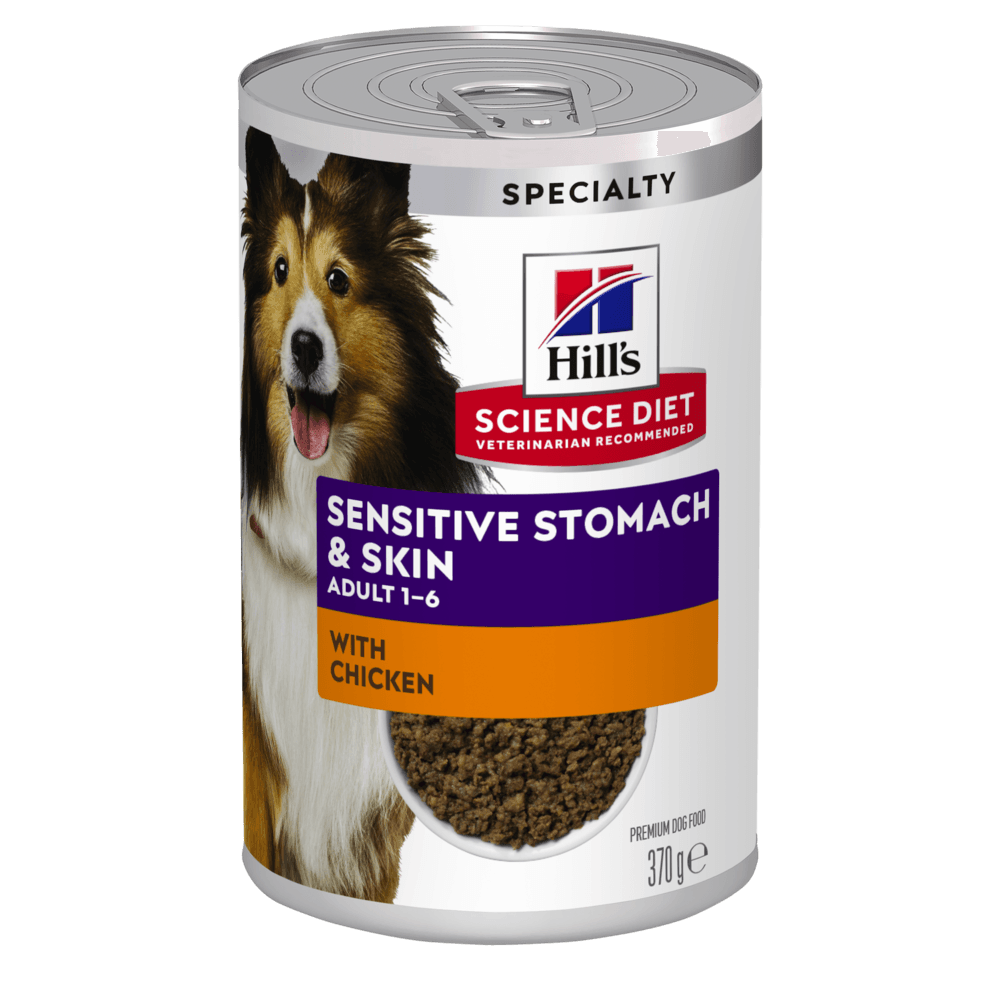 Sensitive Stomach & Skin Chicken Adult Wet Dog Food Cans