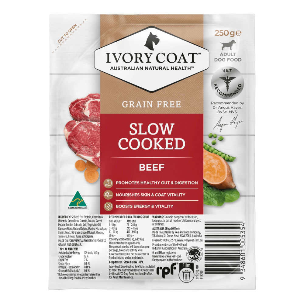 Slow Cooked Meal Beef Grain Free Adult Frozen Dog Food