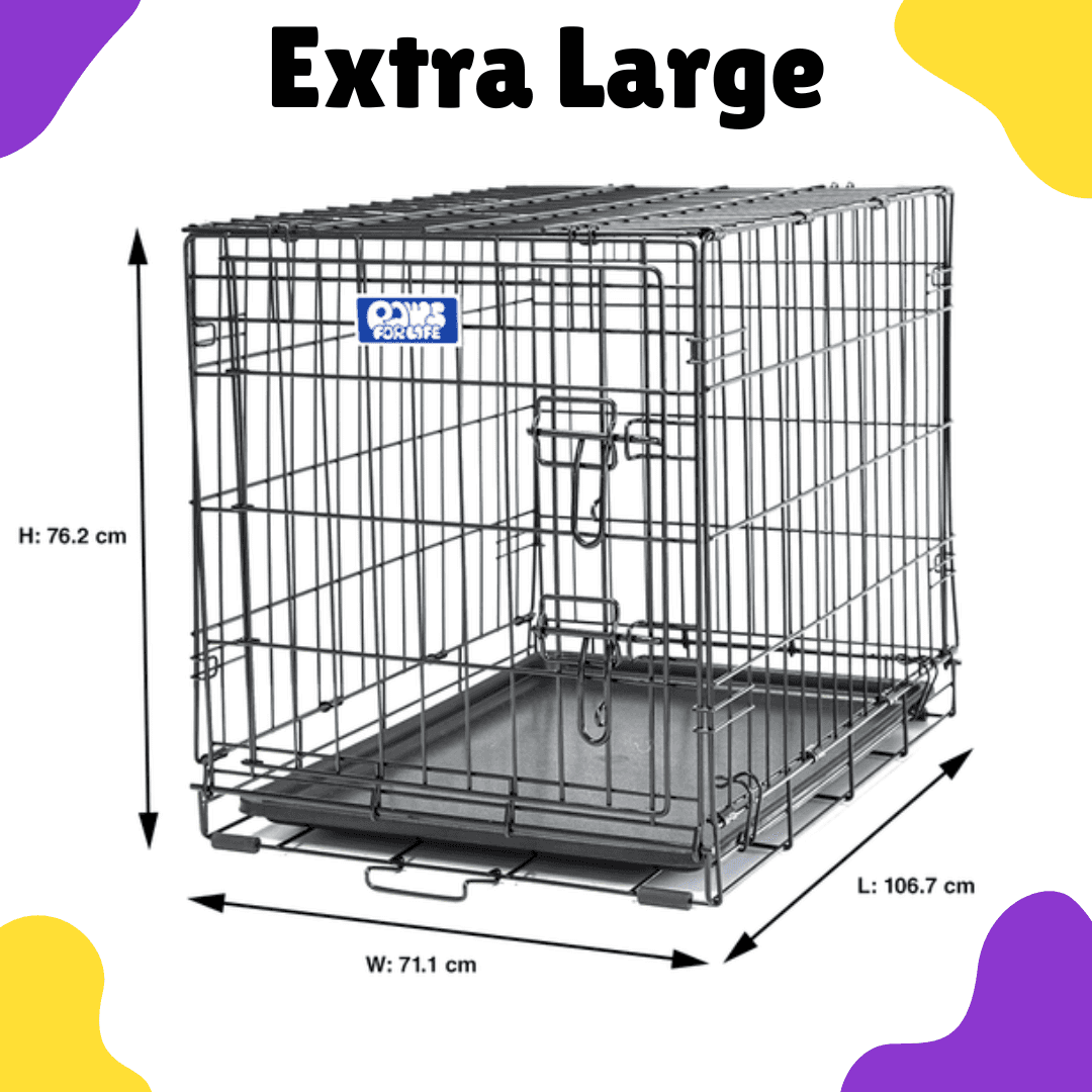 Paws for Life Foldable Metal Wire Dog Crate with Tray