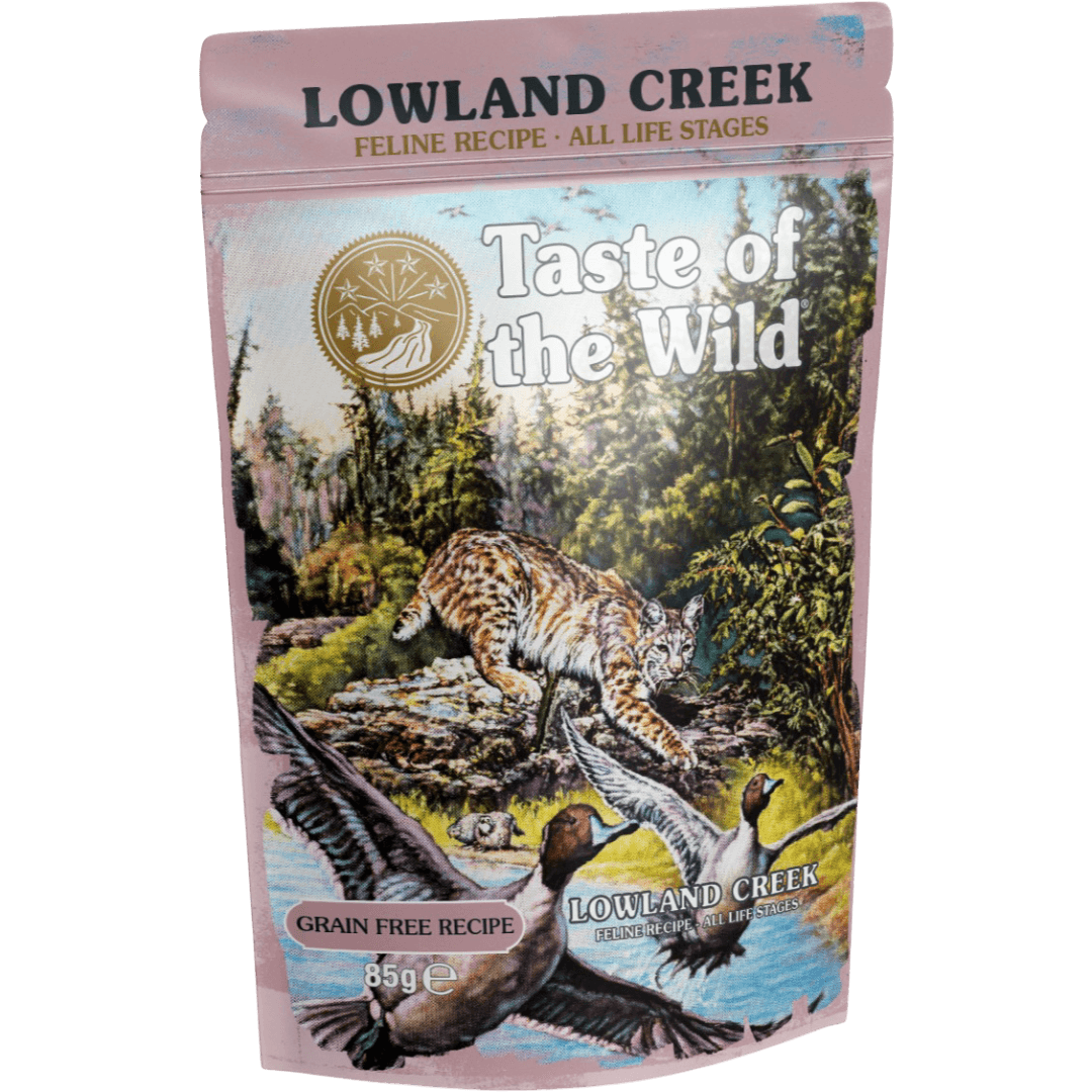 Taste Of The Wild Lowland Creek Chunks in Gravy All Lifestages Wet Cat Food Pouch