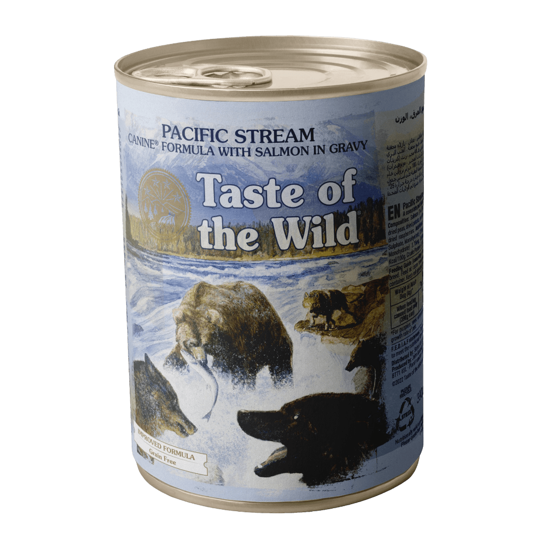 Pacific Stream Salmon in Gravy Adult Wet Dog Food Cans