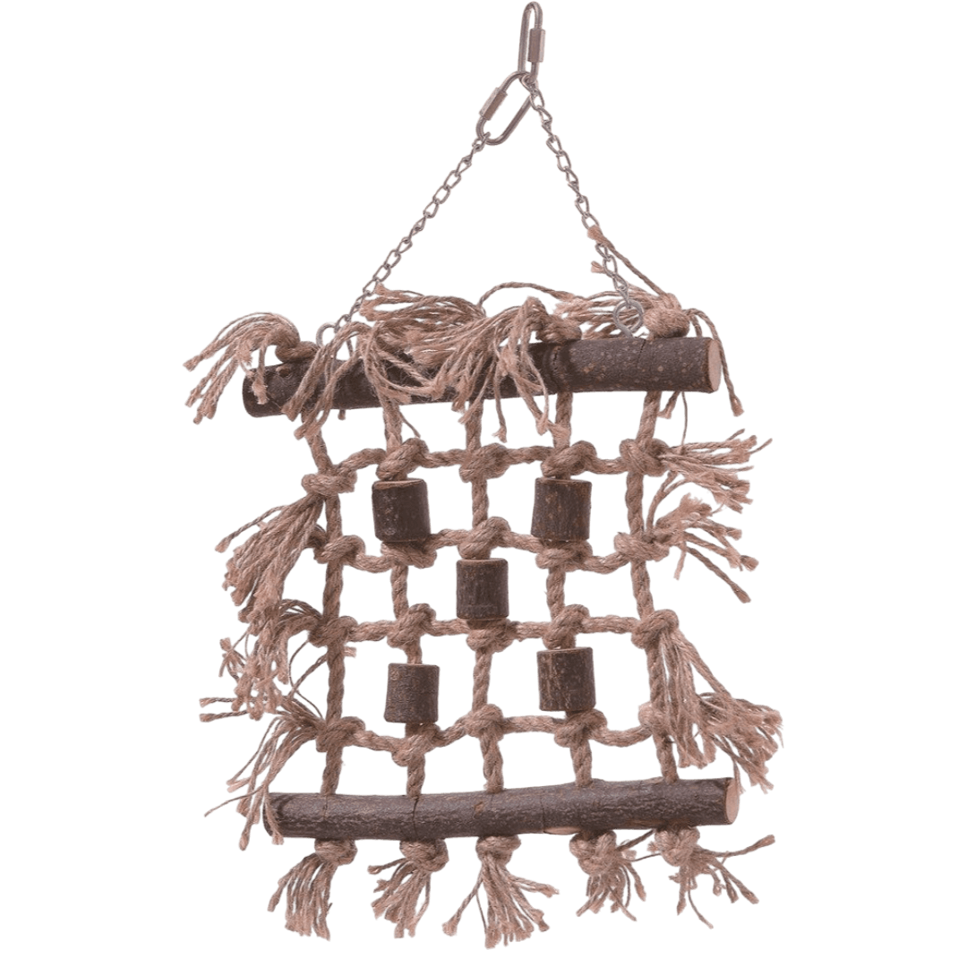 Jute Canopy Obstacle Course Climbing Net Bird Toy