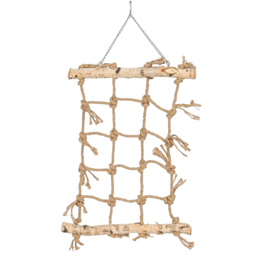Nature Island Hanging Jute Rope Climbing Wall Bird Toy