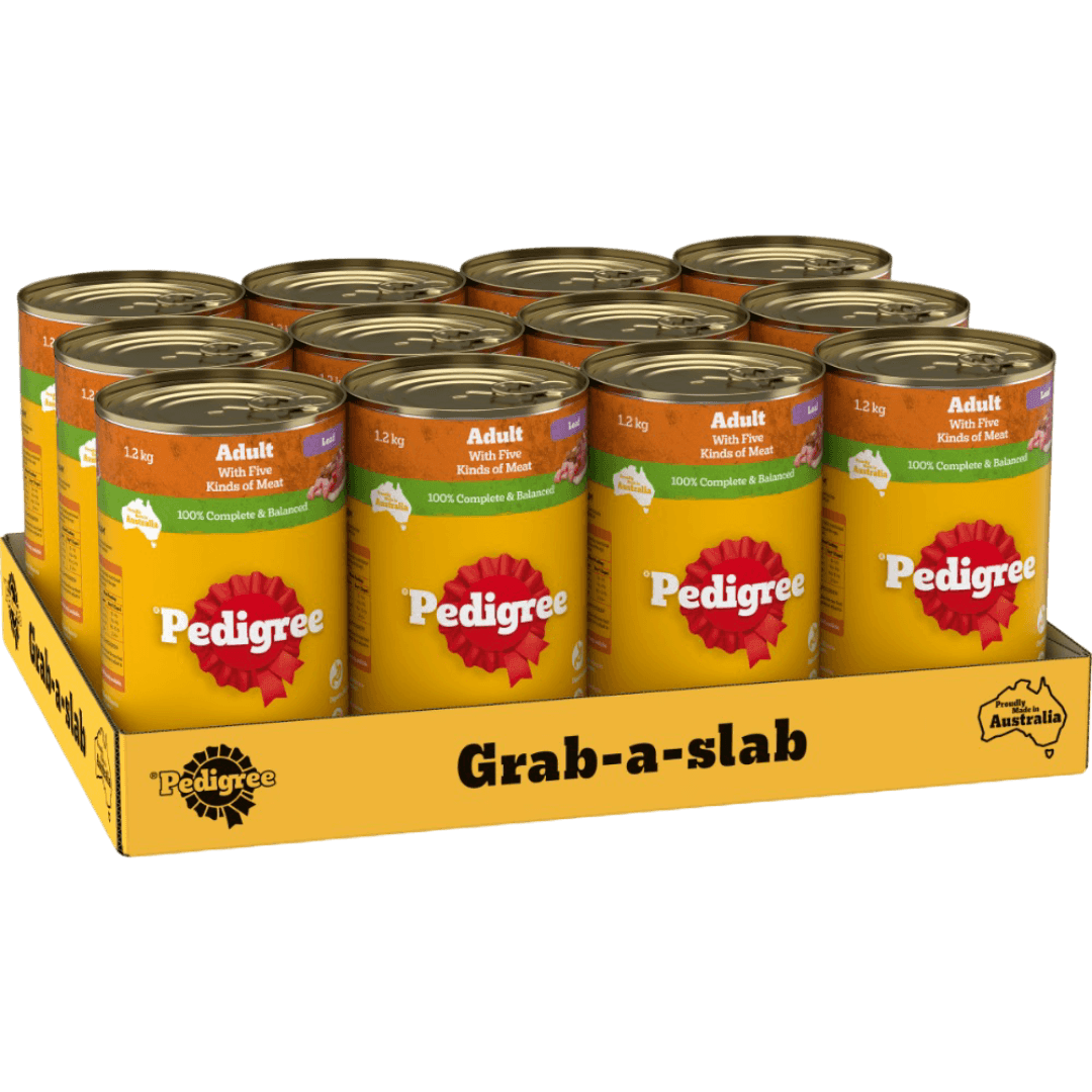 Pedigree 5 Meats Loaf Adult Wet Dog Food Can