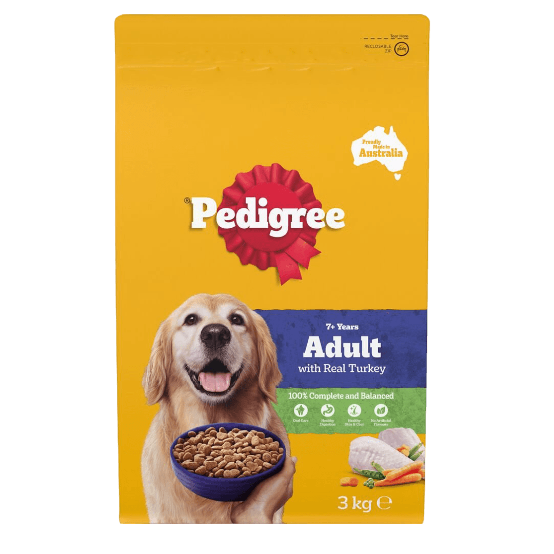 Pedigree 7 Plus Real Turkey Dry Dog Food