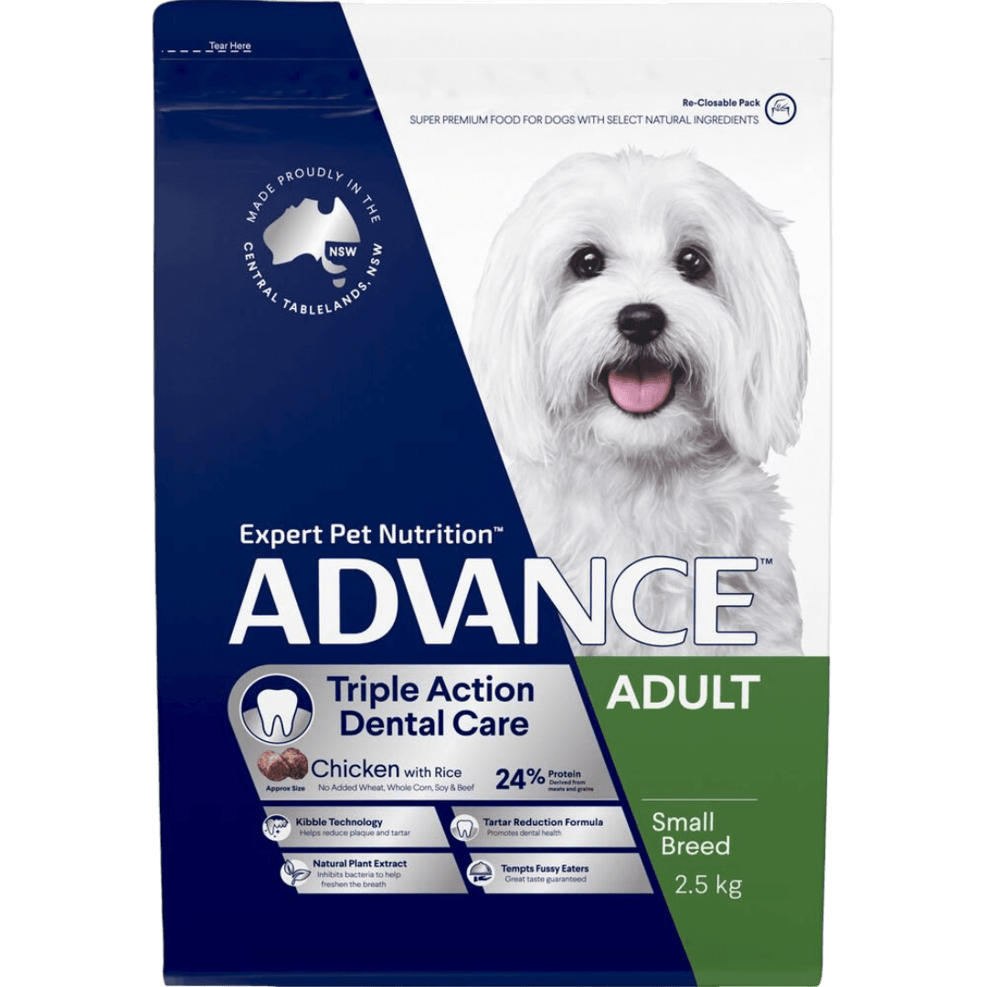 Triple Action Dental Care Small Adult Dry Dog Food Chicken With Rice