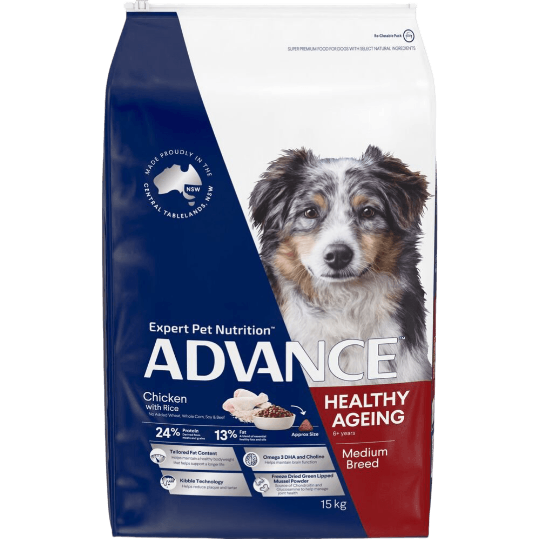 Healthy Ageing Medium Adult Dry Dog Food Chicken With Rice