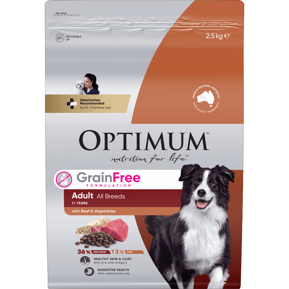 Optimum Grain Free Beef Veges Adult Dry Dog Food
