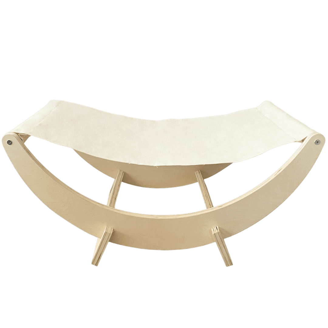 Crescent Shape Wooden Pet Hammock