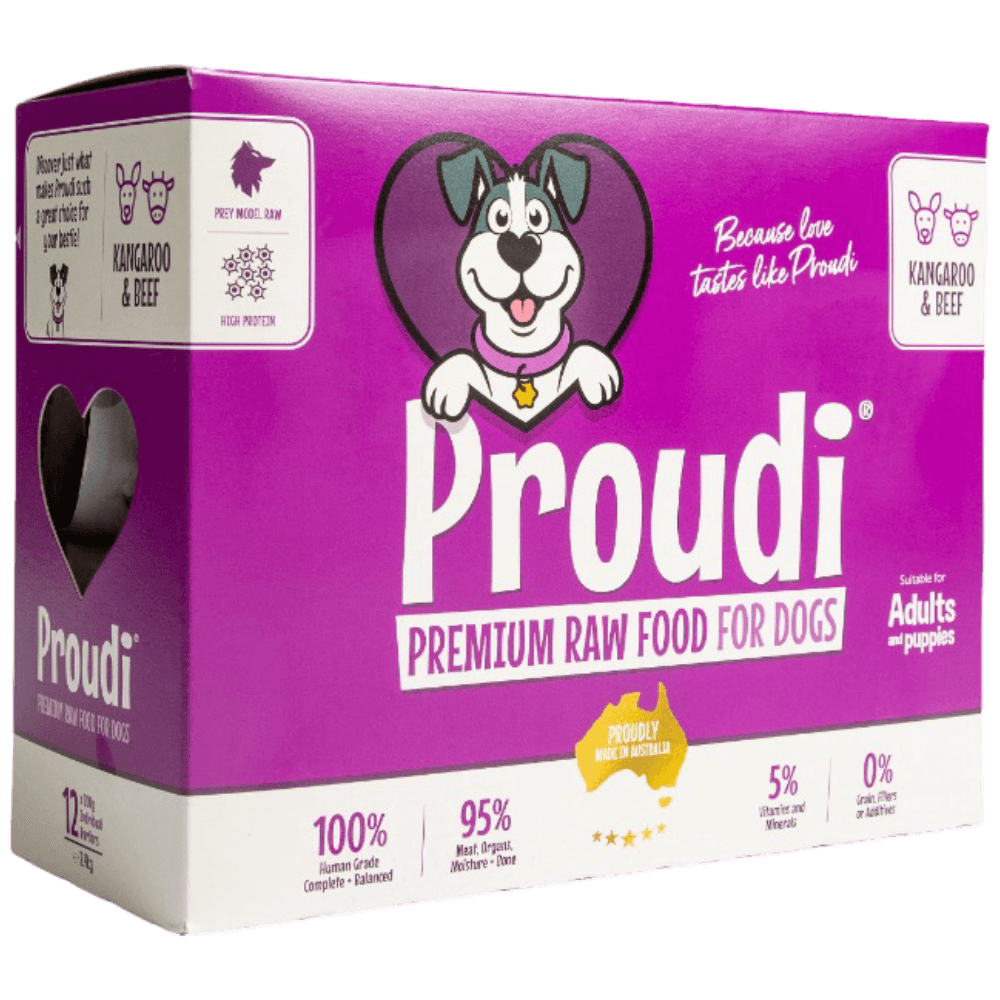 Premium Raw Kangaroo And Beef Frozen Dog Food