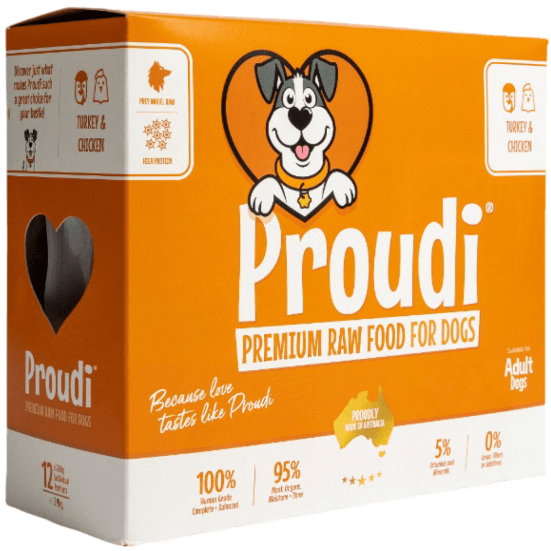 Premium Raw Turkey And Chicken Frozen Dog Food