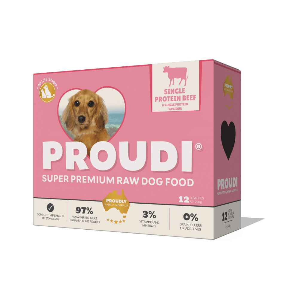 Proudi Premium Raw Beef Frozen Dog Food
